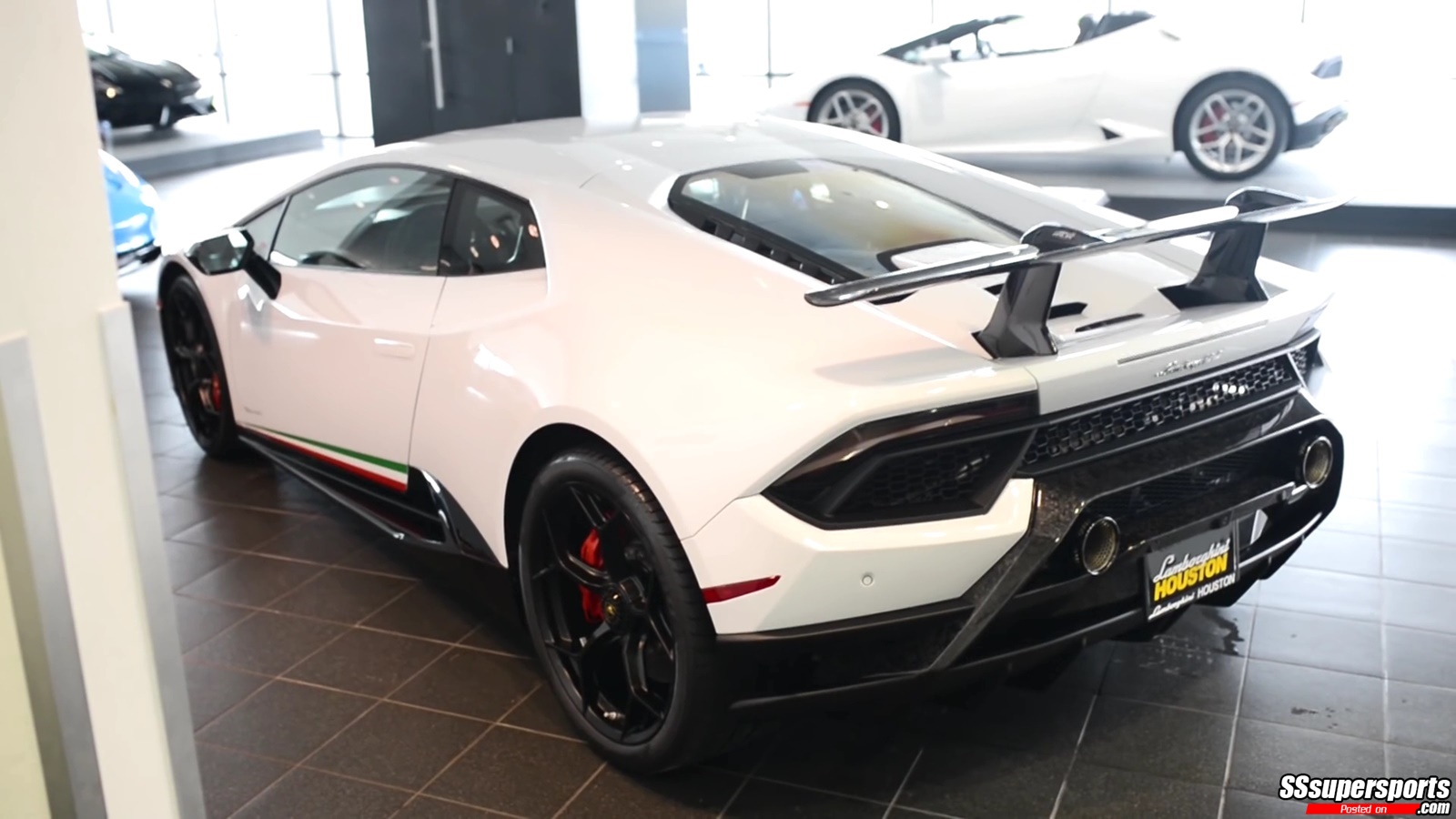 3 white lamborghini huracan lp640 4 performante rear three ...