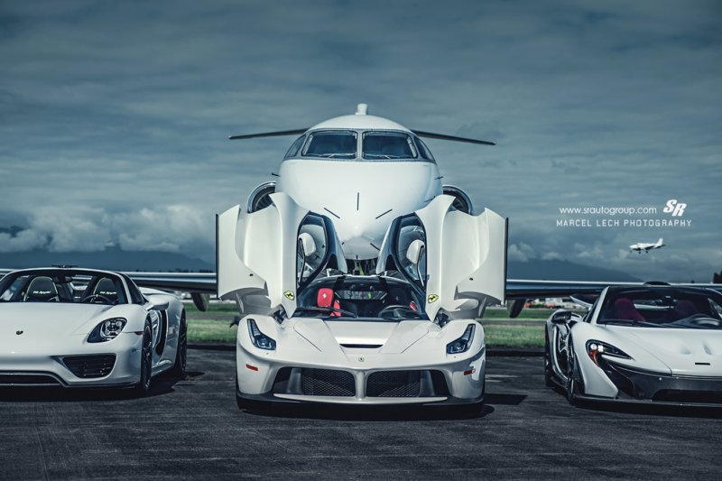 24-white-laferrari-doors-up-porsche-918-mclaren-p1-jet