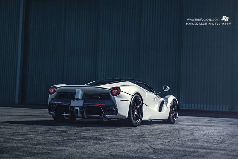 37-awesome-white-ferrari-laferrari-rear-side-view