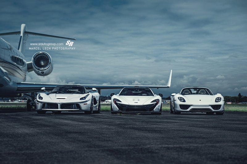 42-white-laferrari-mclaren-p1-porsche-918-front-view