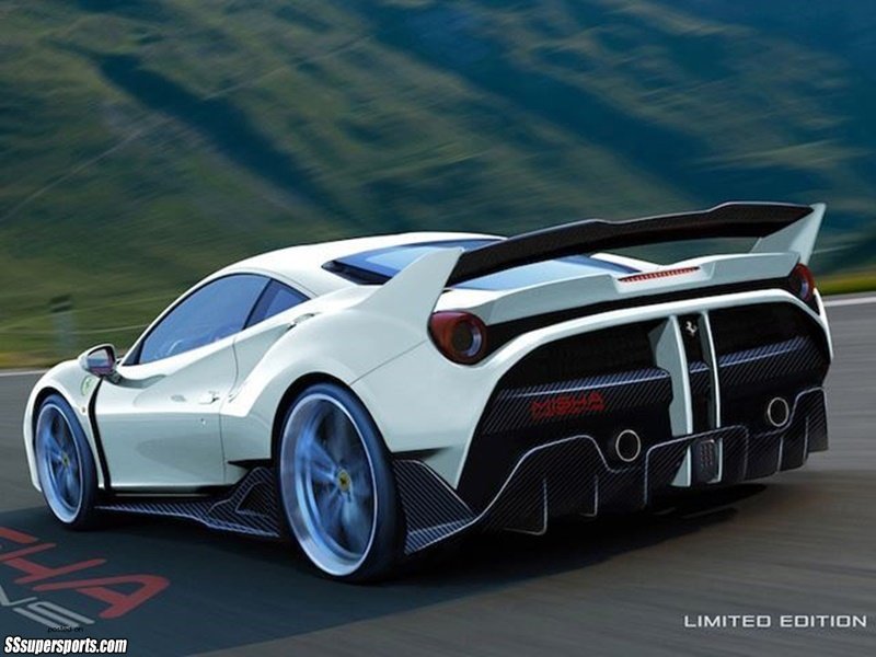 2-white-ferrari-488-gtb-misha-designs-limited-edition-rear-three-quarters