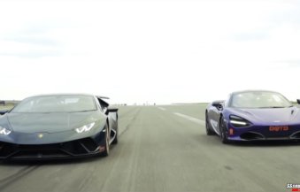 The Huracan Performante faces the McLaren 720S on a Drag Race category thumbnail