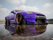 This Pandem Rocketbunny Nissan GT-R is fire; a purple fire! related thumbnail