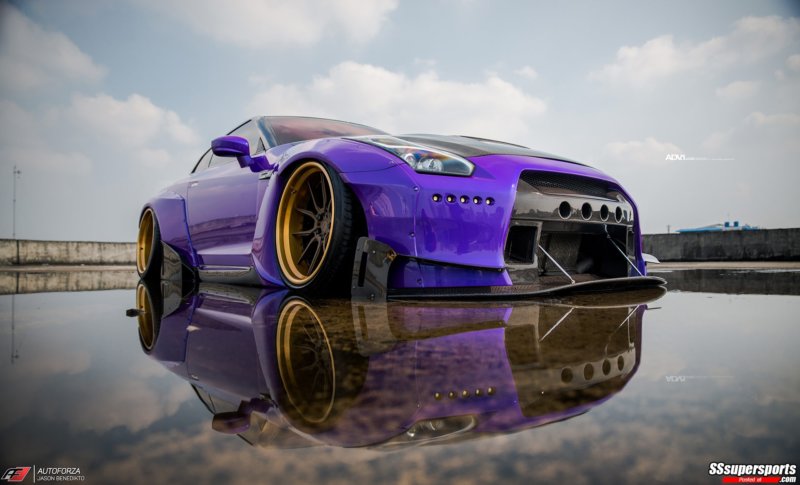 1-purple-pandem-rocket-bunny-nissan-gtr-r35-nismo-on-adv1-wheels-front-side-angle